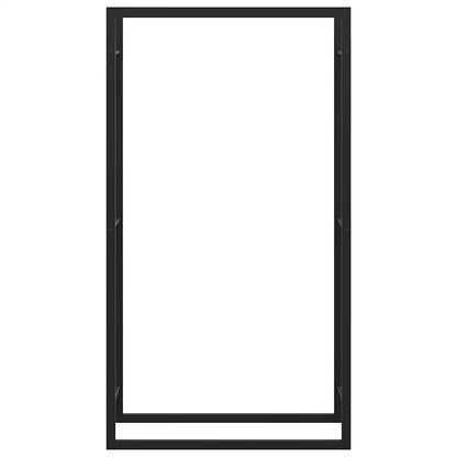vidaXL Firewood Rack Matt Black 80x28x154 cm Steel