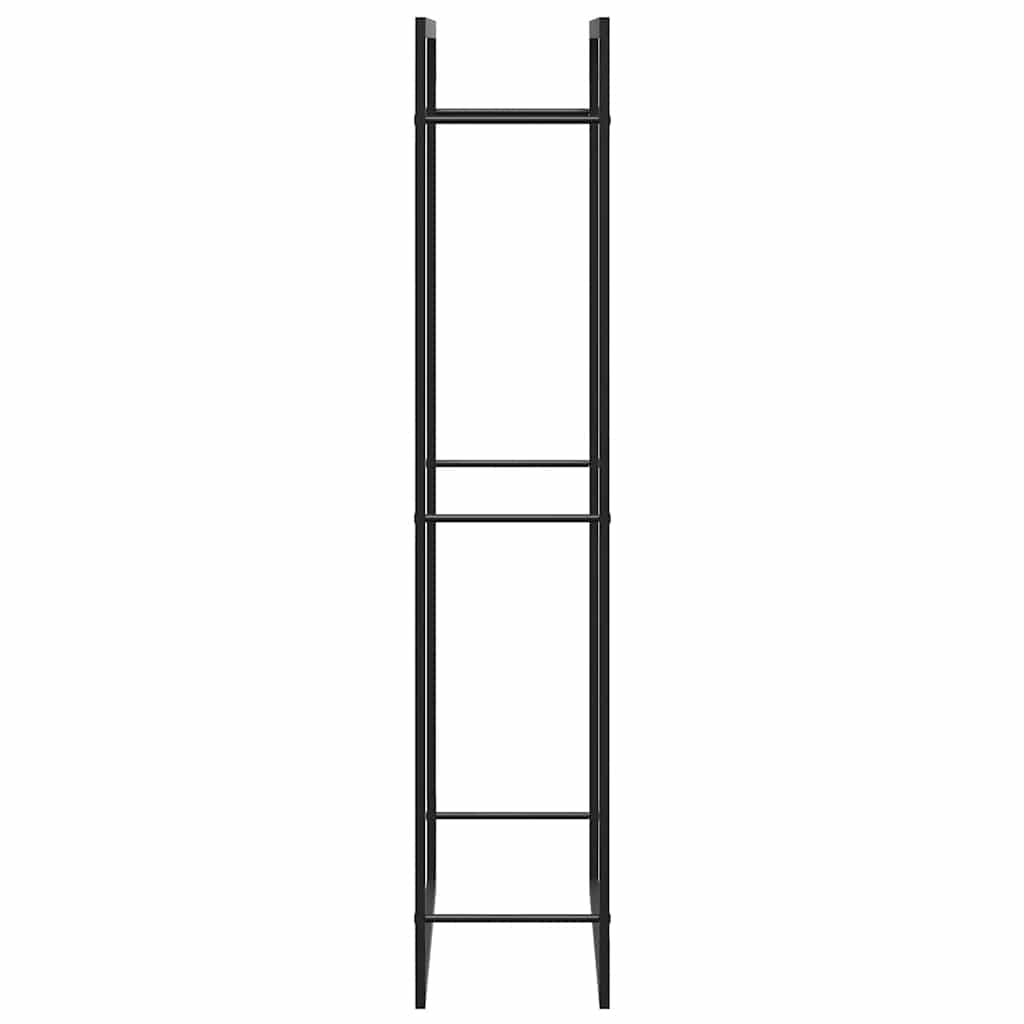 vidaXL Firewood Rack Matt Black 80x28x154 cm Steel