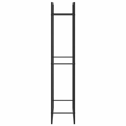 vidaXL Firewood Rack Matt Black 80x28x154 cm Steel