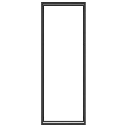 vidaXL Firewood Rack Matt Black 80x28x222 cm Steel