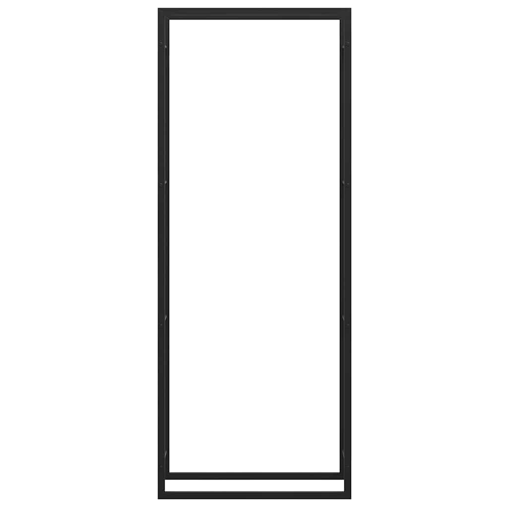 vidaXL Firewood Rack Matt Black 80x28x222 cm Steel