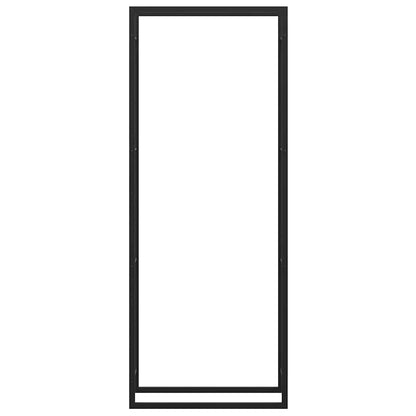 vidaXL Firewood Rack Matt Black 80x28x222 cm Steel