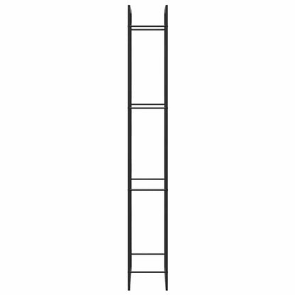 vidaXL Firewood Rack Matt Black 80x28x222 cm Steel