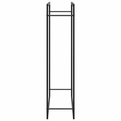 vidaXL Firewood Rack Matt Black 110x28x116 cm Steel