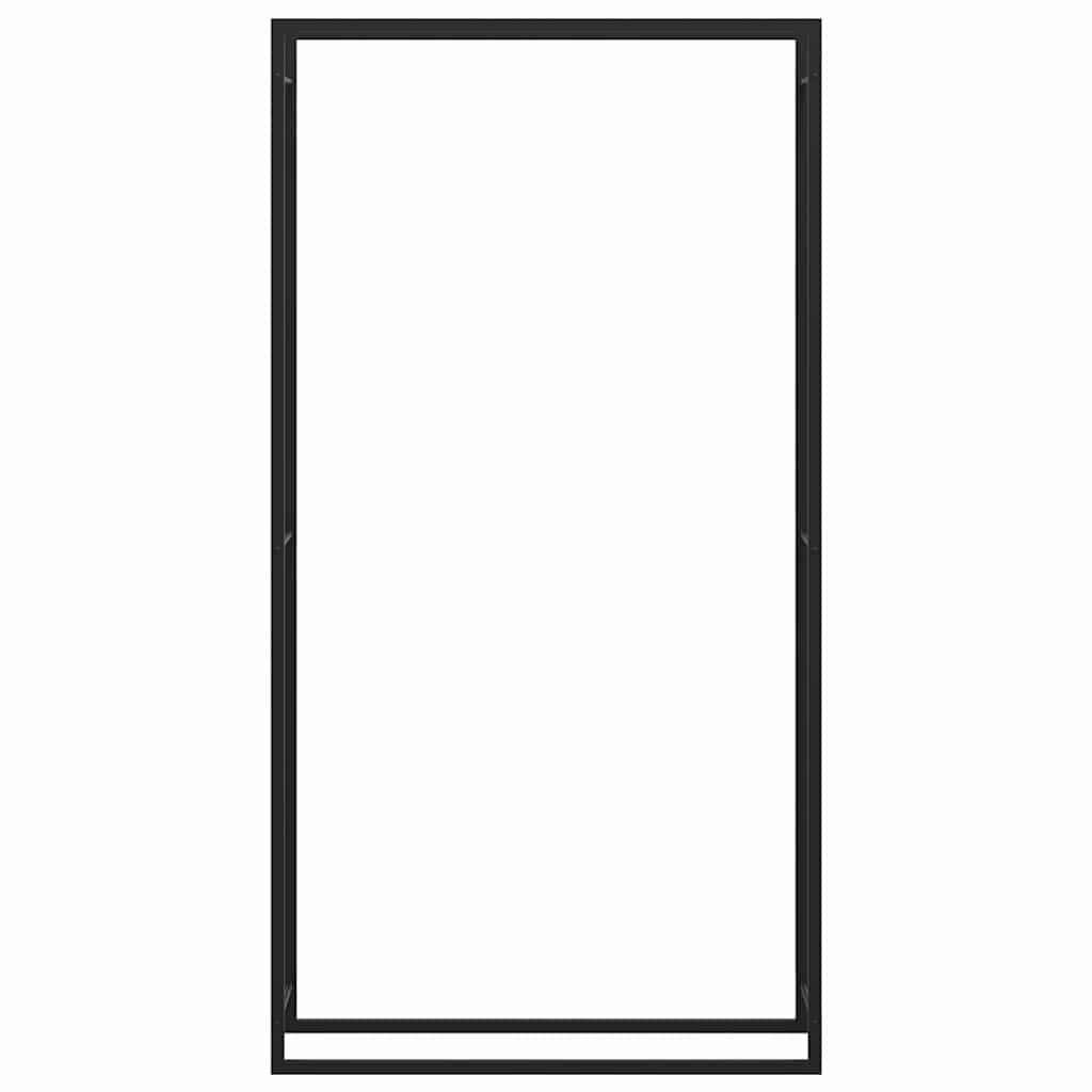 vidaXL Firewood Rack Matt Black 110x28x214 cm Steel