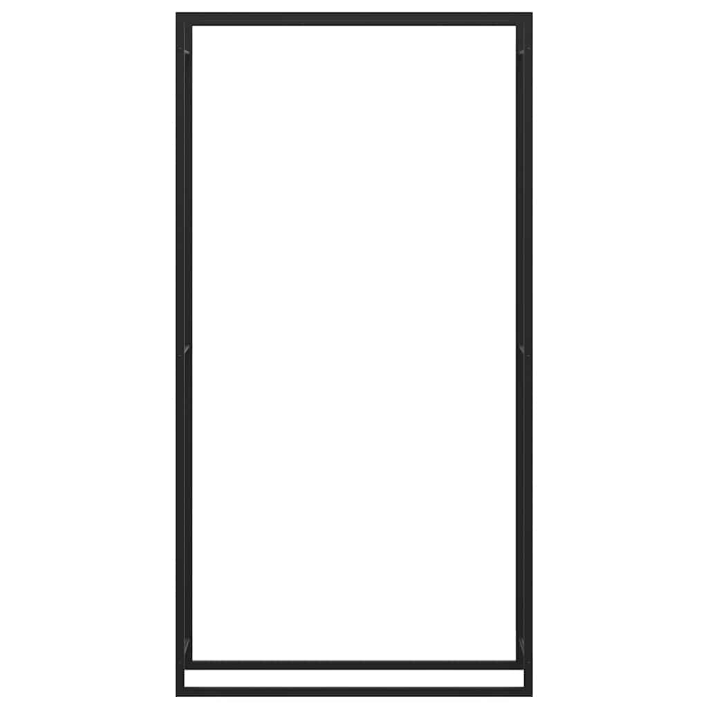 vidaXL Firewood Rack Matt Black 110x28x214 cm Steel