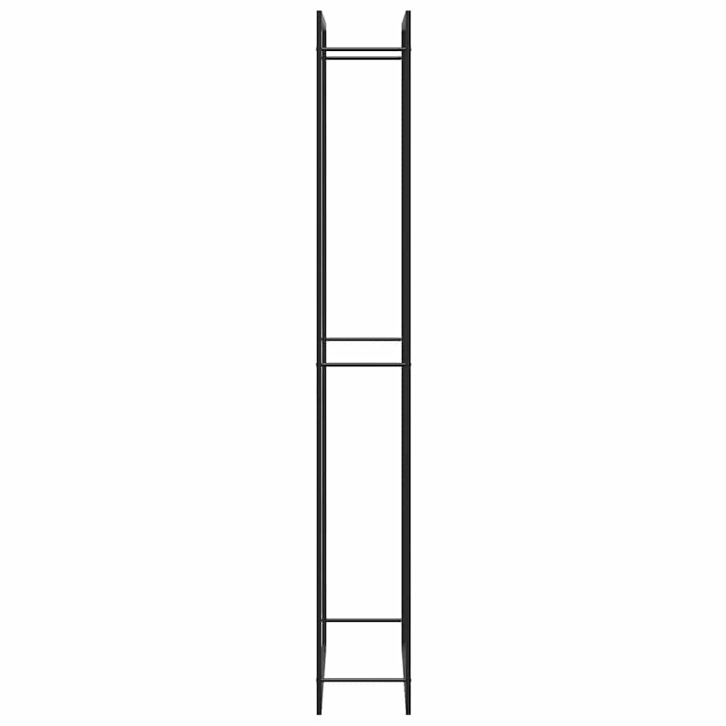 vidaXL Firewood Rack Matt Black 110x28x214 cm Steel