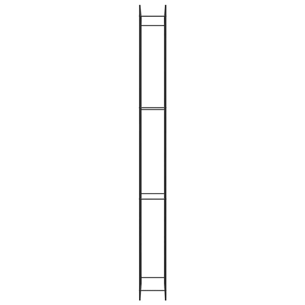 vidaXL Firewood Rack Matt Black 110x28x312 cm Steel