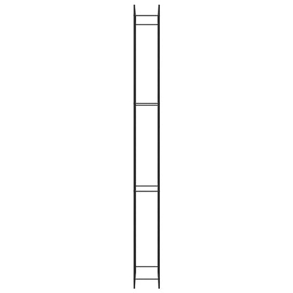 vidaXL Firewood Rack Matt Black 110x28x312 cm Steel