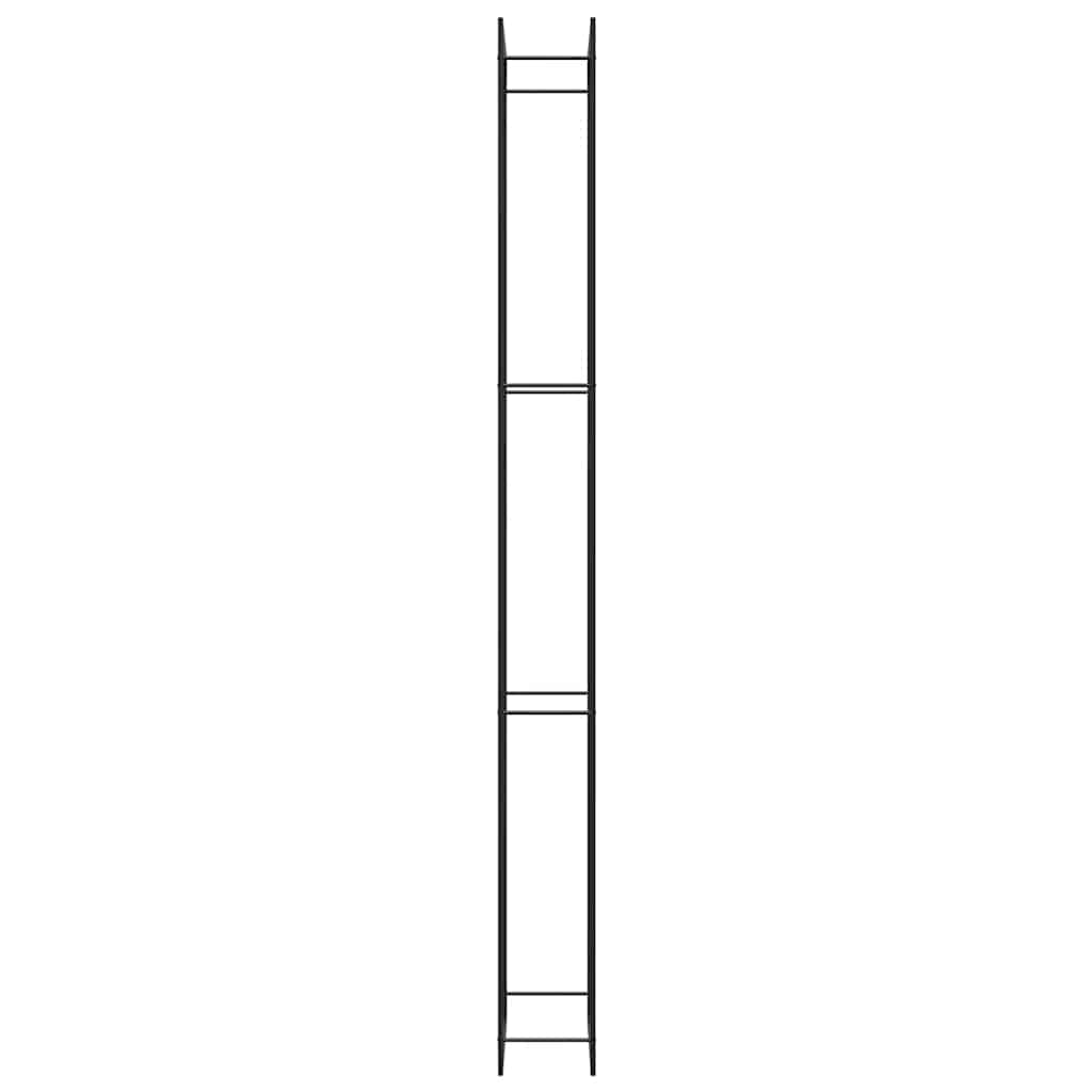 vidaXL Firewood Rack Matt Black 110x28x312 cm Steel