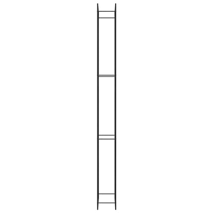 vidaXL Firewood Rack Matt Black 110x28x312 cm Steel