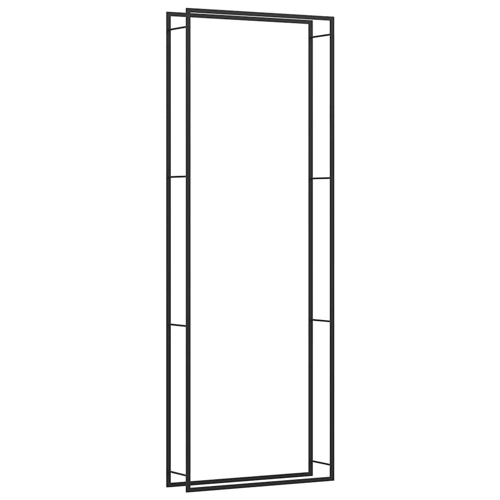 vidaXL Firewood Rack Matt Black 110x28x312 cm Steel
