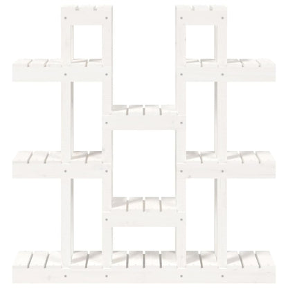 vidaXL Plant Stand White 104.5x25x109.5 cm Solid Wood Pine