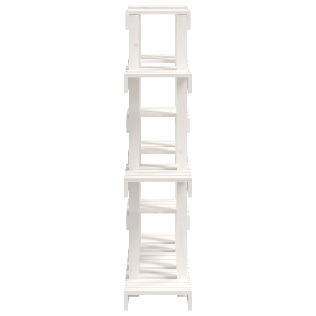 vidaXL Plant Stand White 104.5x25x109.5 cm Solid Wood Pine