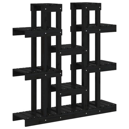 822096 vidaXL Plant Stand Black 104,5x25x109,5 cm Solid Wood Pine