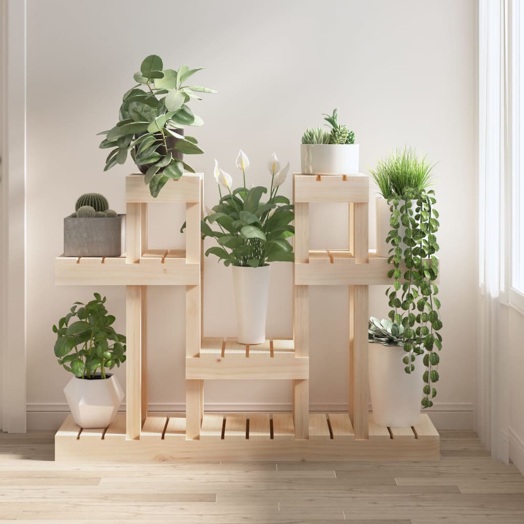 vidaXL Plant Stand 104.5x25x77.5 cm Solid Wood Pine