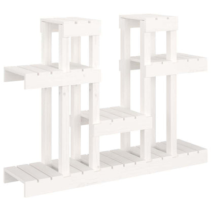 vidaXL Plant Stand White 104,5x25x77,5 cm Solid Wood Pine