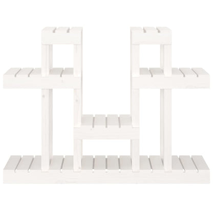 vidaXL Plant Stand White 104.5x25x77.5 cm Solid Wood Pine