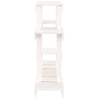 vidaXL Plant Stand White 104.5x25x77.5 cm Solid Wood Pine