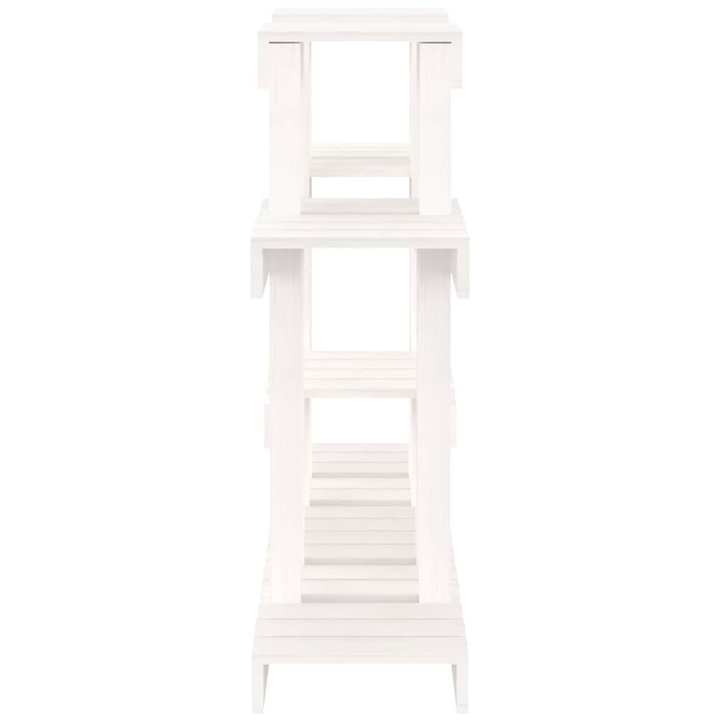 vidaXL Plant Stand White 104,5x25x77,5 cm Solid Wood Pine