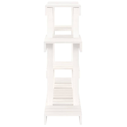 vidaXL Plant Stand White 104,5x25x77,5 cm Solid Wood Pine