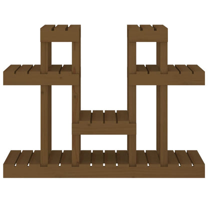 vidaXL Plant Stand Honey Brown 104.5x25x77.5 cm Solid Wood Pine