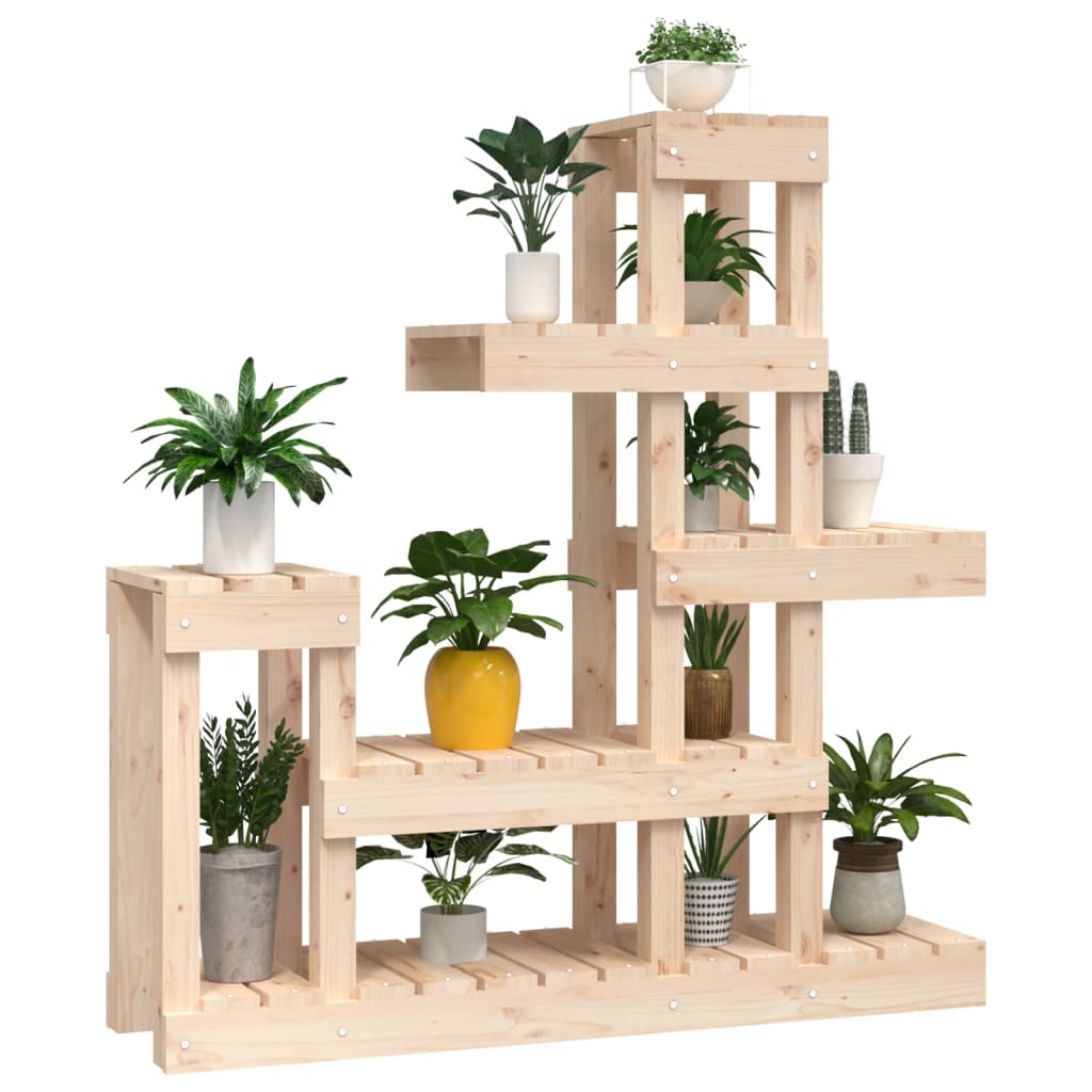 vidaXL Plant Stand 92x25x97 cm Solid Wood Pine