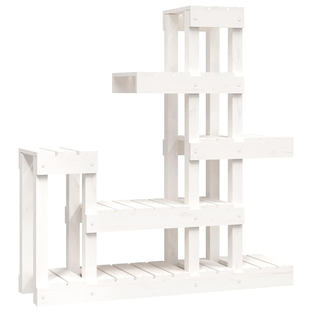 vidaXL Plant Stand White 92x25x97 cm Solid Wood Pine