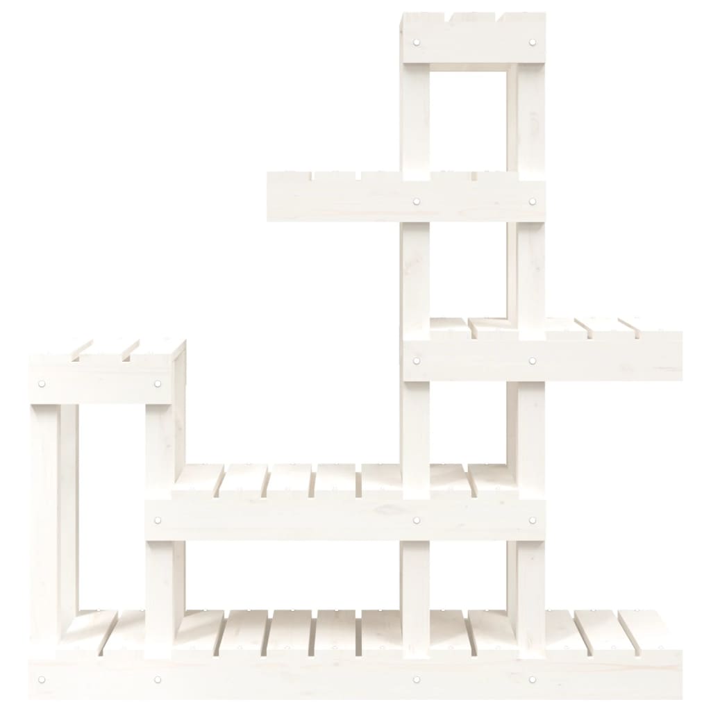 vidaXL Plant Stand White 92x25x97 cm Solid Wood Pine