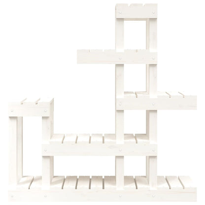 vidaXL Plant Stand White 92x25x97 cm Solid Wood Pine