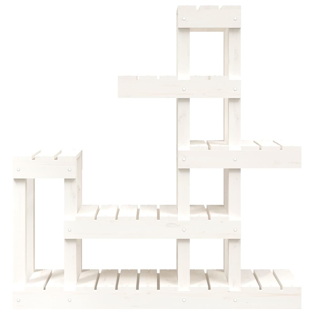 vidaXL Plant Stand White 92x25x97 cm Solid Wood Pine