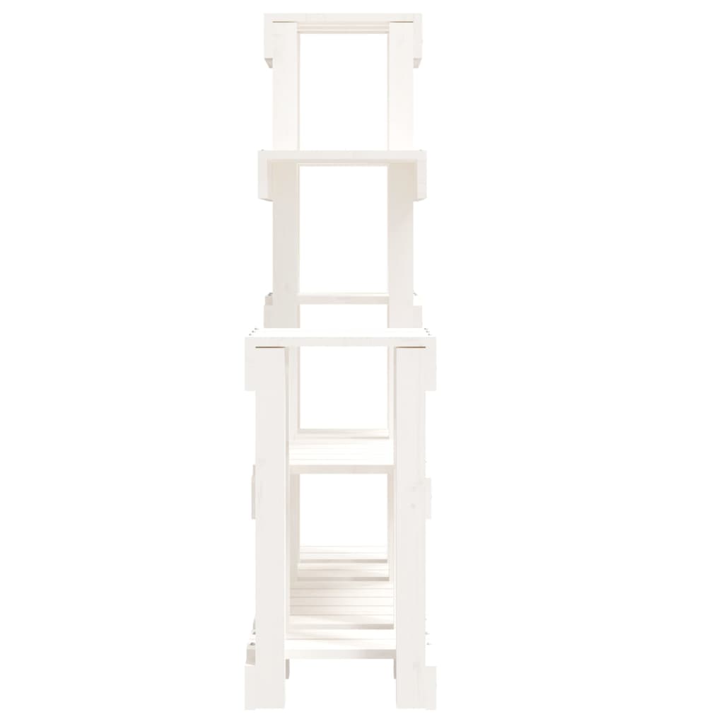 vidaXL Plant Stand White 92x25x97 cm Solid Wood Pine