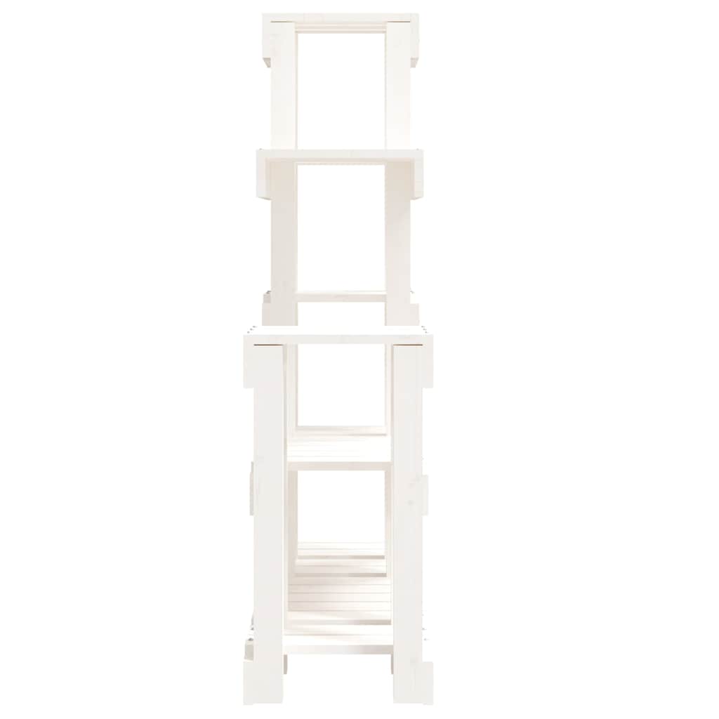 vidaXL Plant Stand White 92x25x97 cm Solid Wood Pine