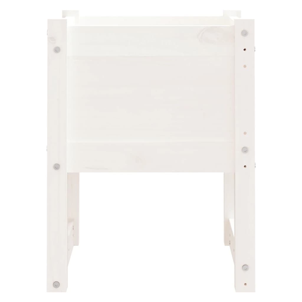 vidaXL Planter White 40x40x52.5 cm Solid Wood Pine