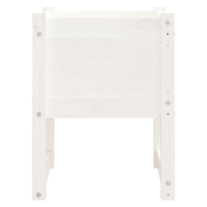 vidaXL Planter White 40x40x52.5 cm Solid Wood Pine