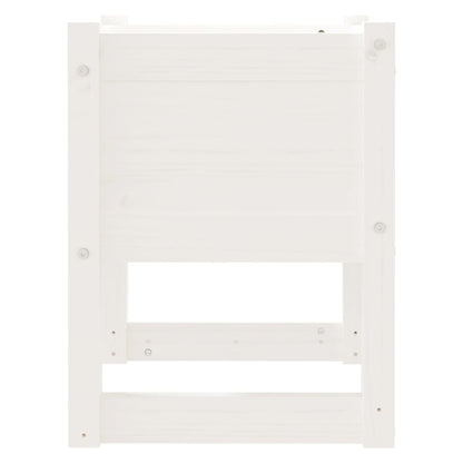 vidaXL Planters 2 pcs White 40x40x52.5 cm Solid Wood Pine