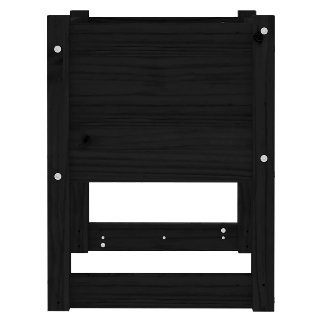 vidaXL Planter Black 40x40x52.5 cm Solid Wood Pine
