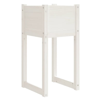 vidaXL Planter White 40x40x81 cm Solid Wood Pine