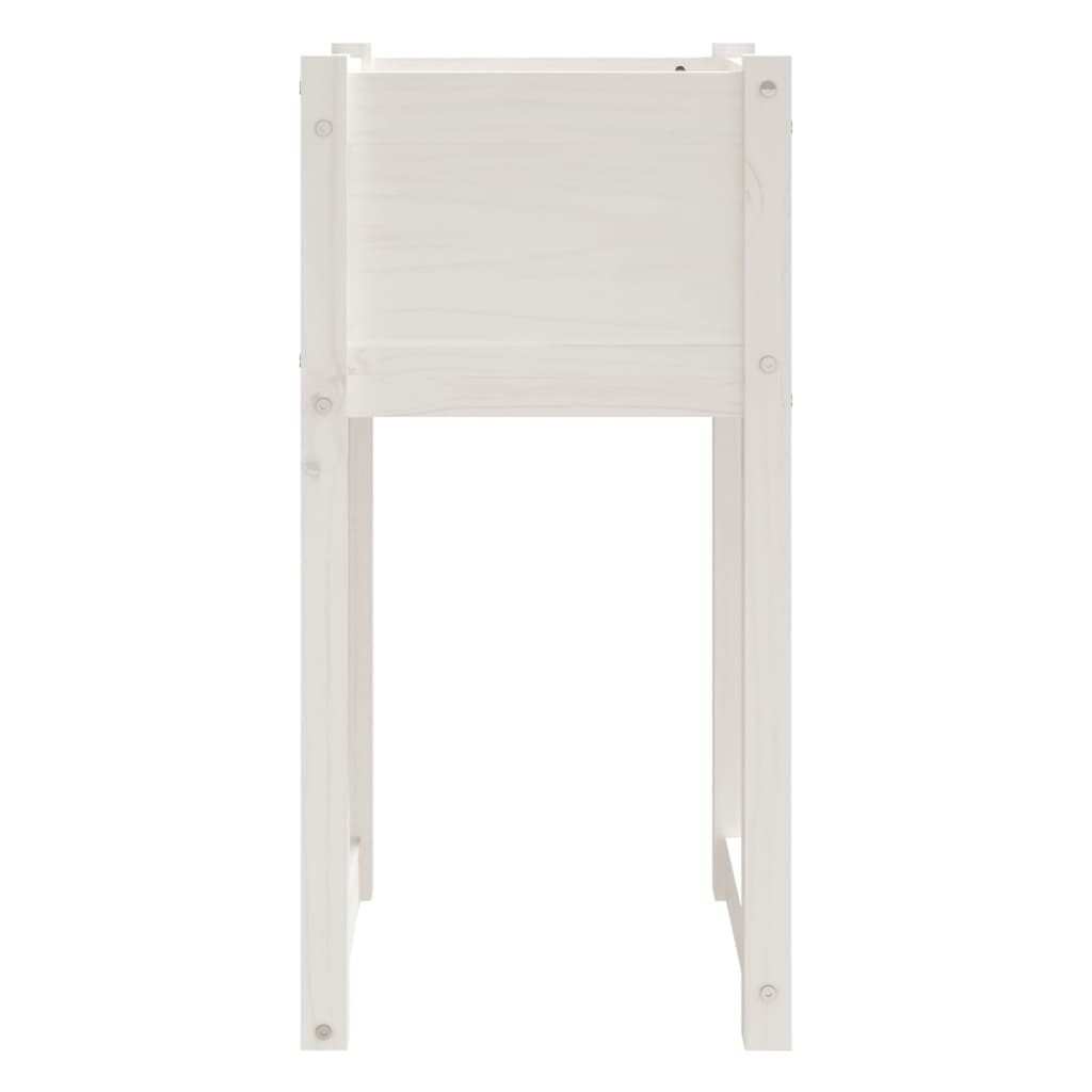 vidaXL Planter White 40x40x81 cm Solid Wood Pine