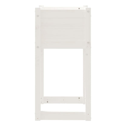 vidaXL Planters 2 pcs White 40x40x81 cm Solid Wood Pine