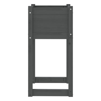 vidaXL Planters 2 pcs Grey 40x40x81 cm Solid Wood Pine