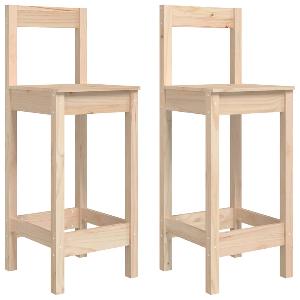vidaXL Bar Chairs 2 pcs 40x41,5x112 cm Solid Wood Pine