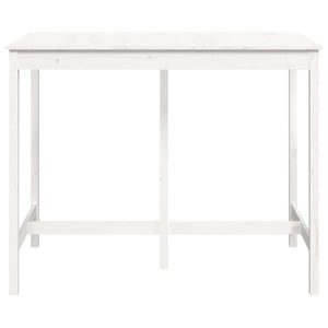 vidaXL Bar Table White 140x80x110 cm Solid Wood Pine