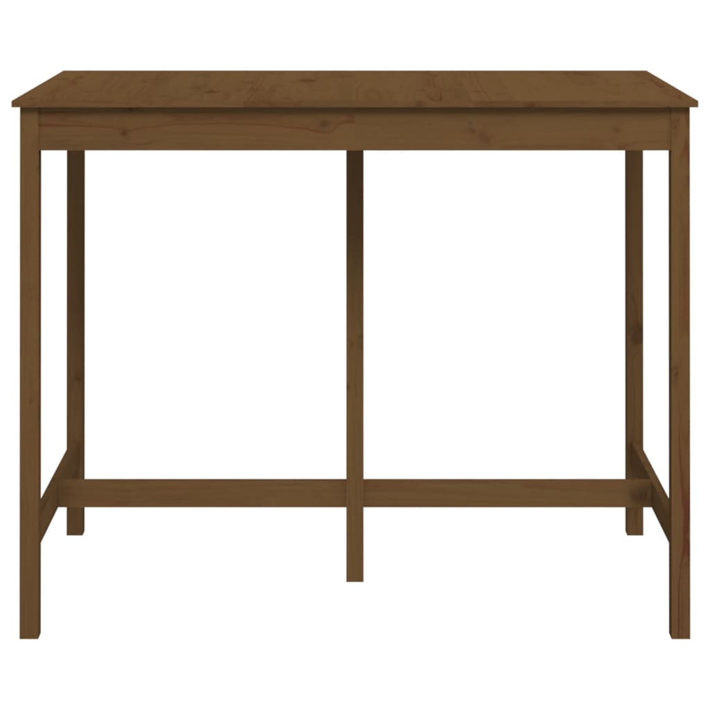 vidaXL Bar Table Honey Brown 140x80x110 cm Solid Wood Pine