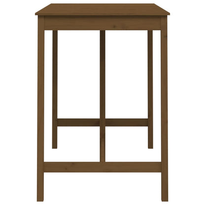 vidaXL Bar Table Honey Brown 140x80x110 cm Solid Wood Pine