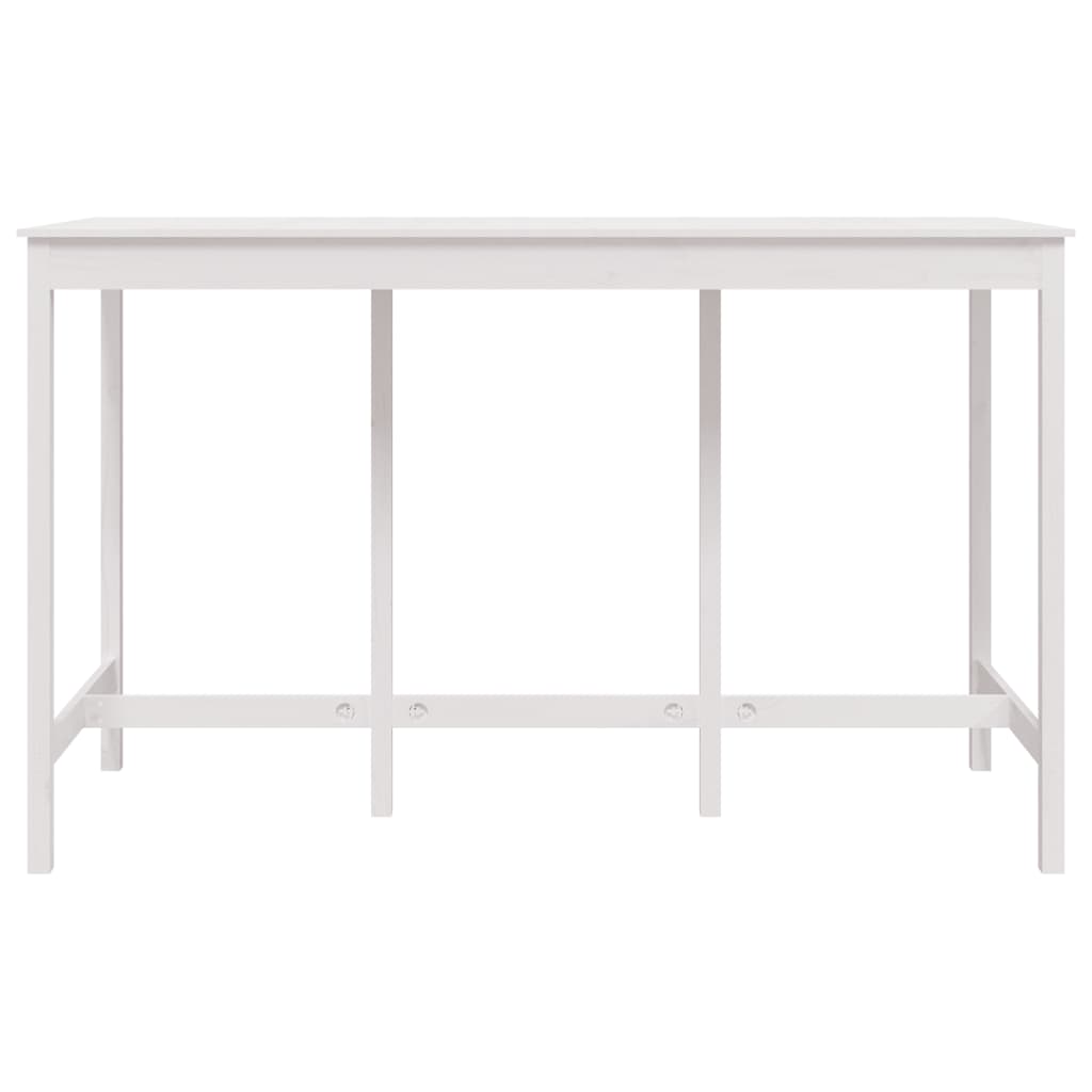 vidaXL Bar Table White 180x80x110 cm Solid Wood Pine