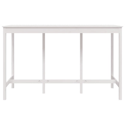 vidaXL Bar Table White 180x80x110 cm Solid Wood Pine