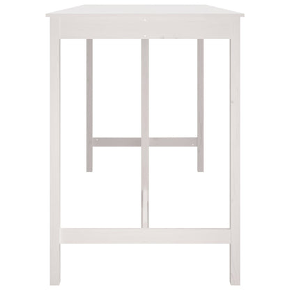 vidaXL Bar Table White 180x80x110 cm Solid Wood Pine