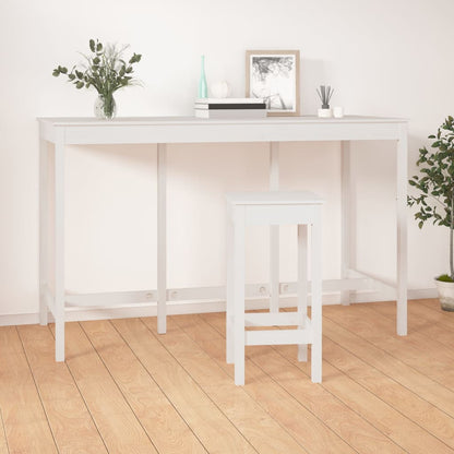 vidaXL Bar Table White 180x80x110 cm Solid Wood Pine