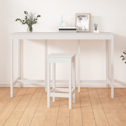 vidaXL Bar Table White 180x80x110 cm Solid Wood Pine
